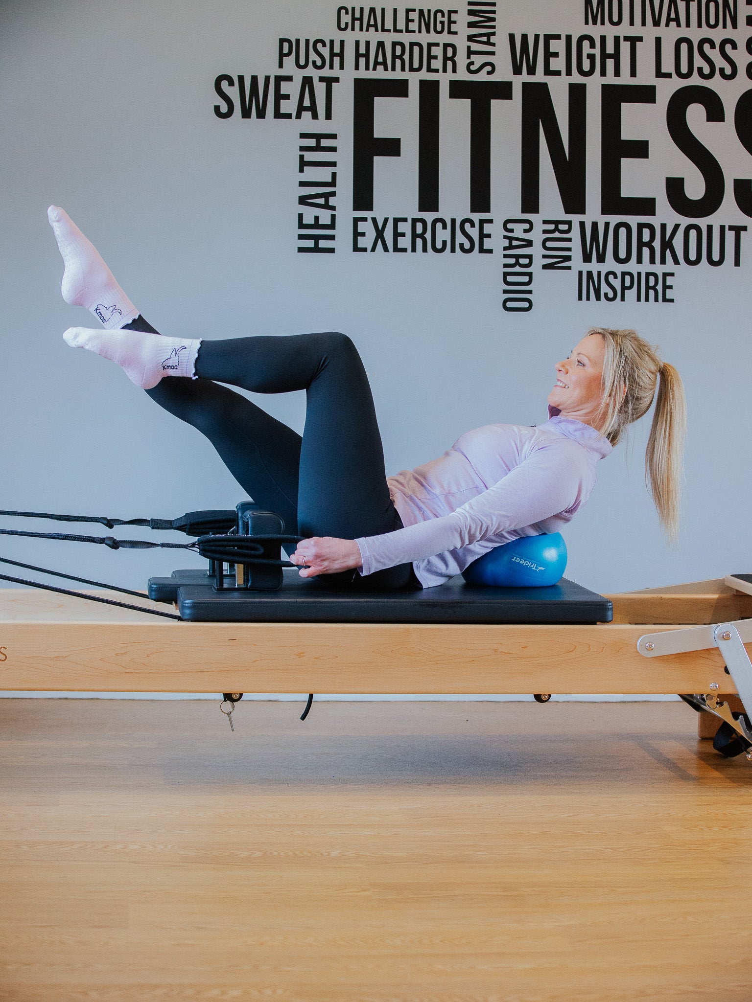 Purple Frill Yoga Socks | Non-Slip Quarter