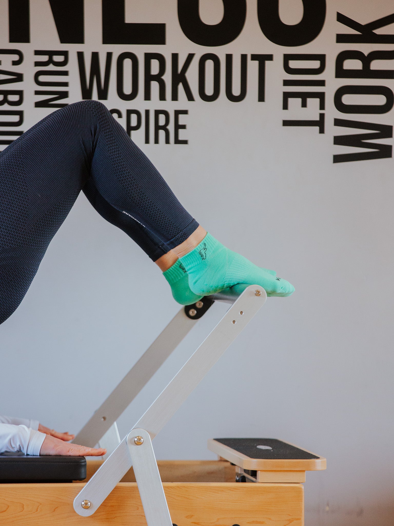 Green Yoga Socks | Non-Slip Trainer