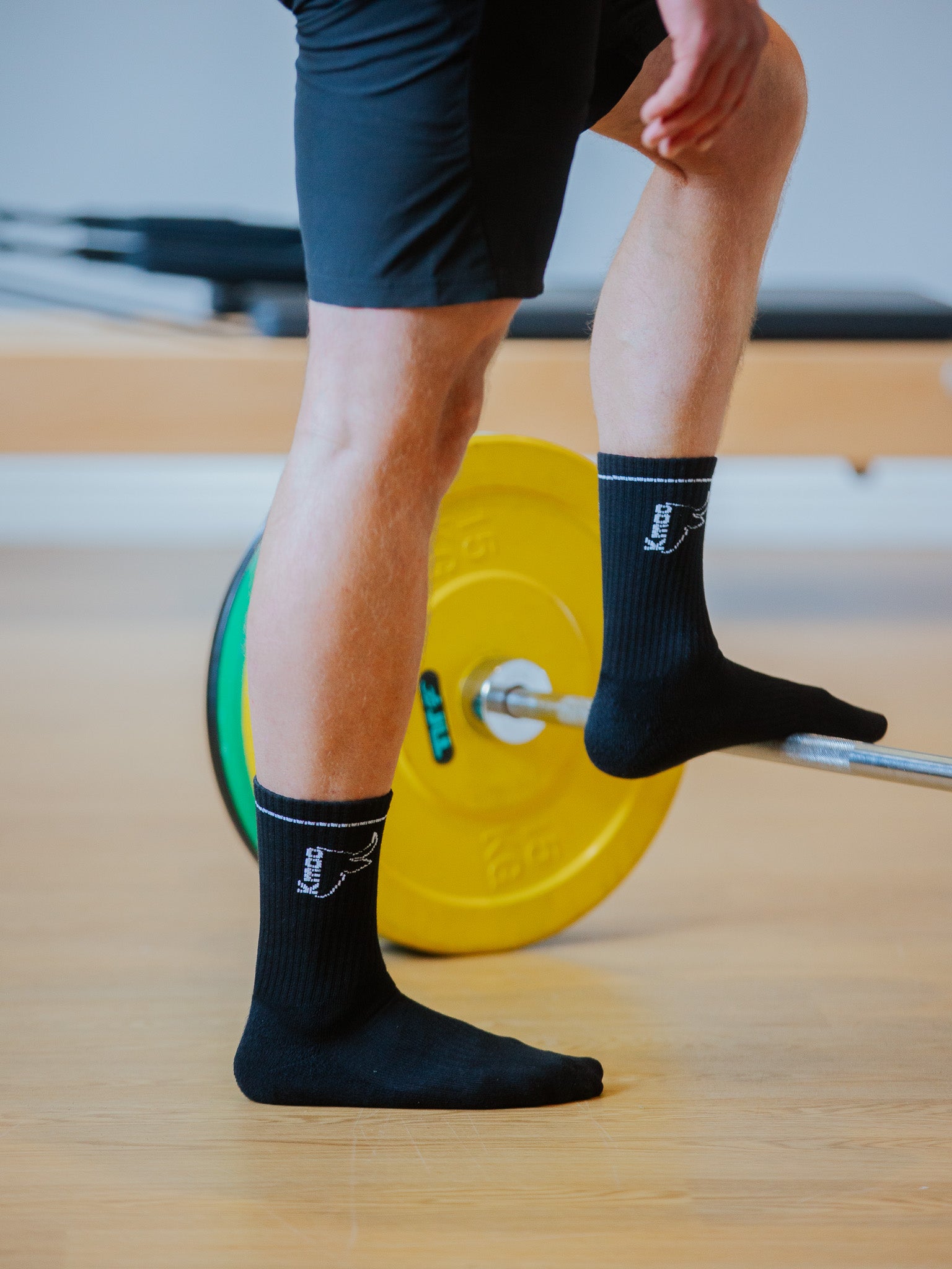 Black Sports Socks | Ribbed Crew