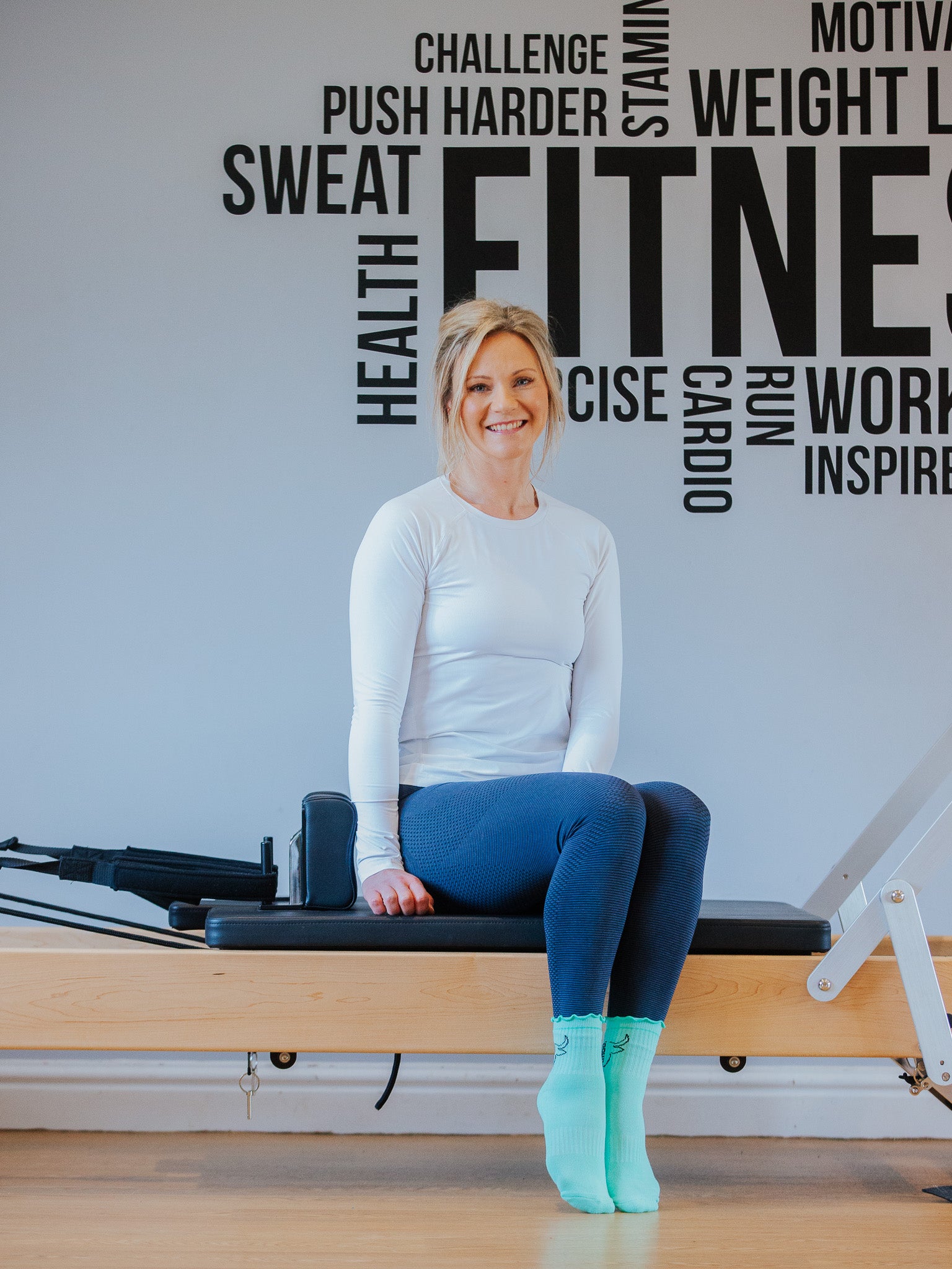 Green Frill Yoga Socks | Non-Slip Quarter