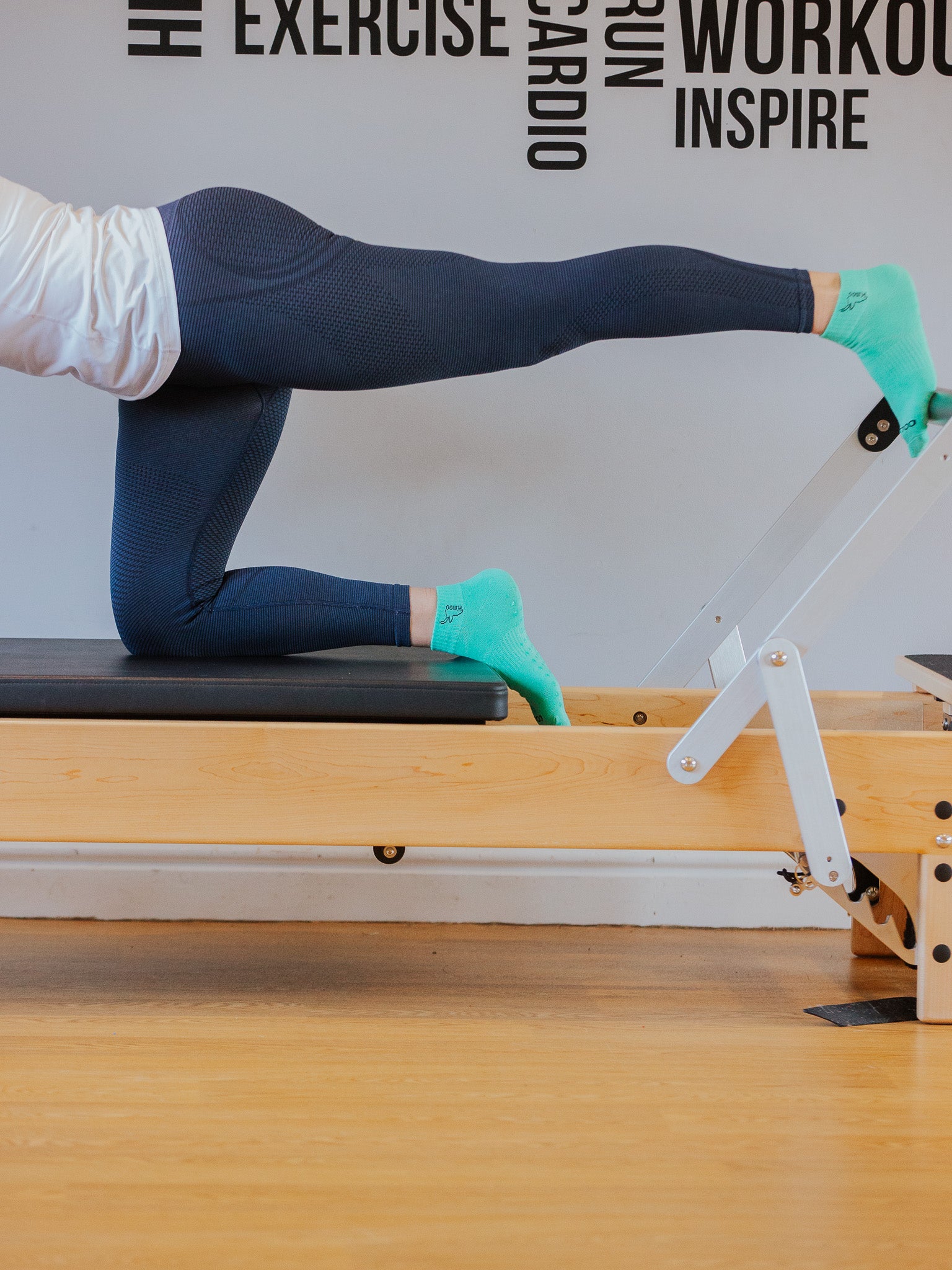 Green Yoga Socks | Non-Slip Trainer