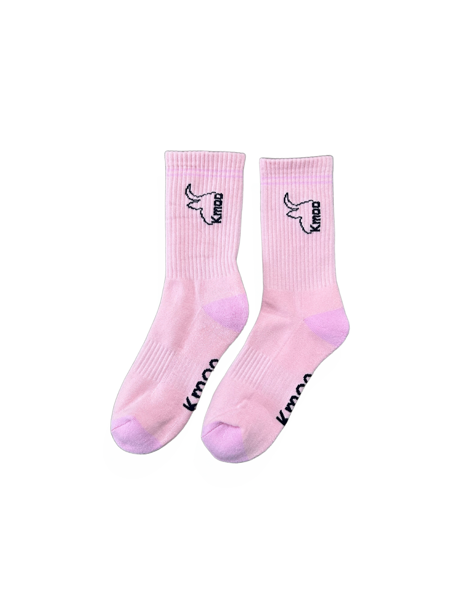Pink Sports Socks | Ribbed Crew