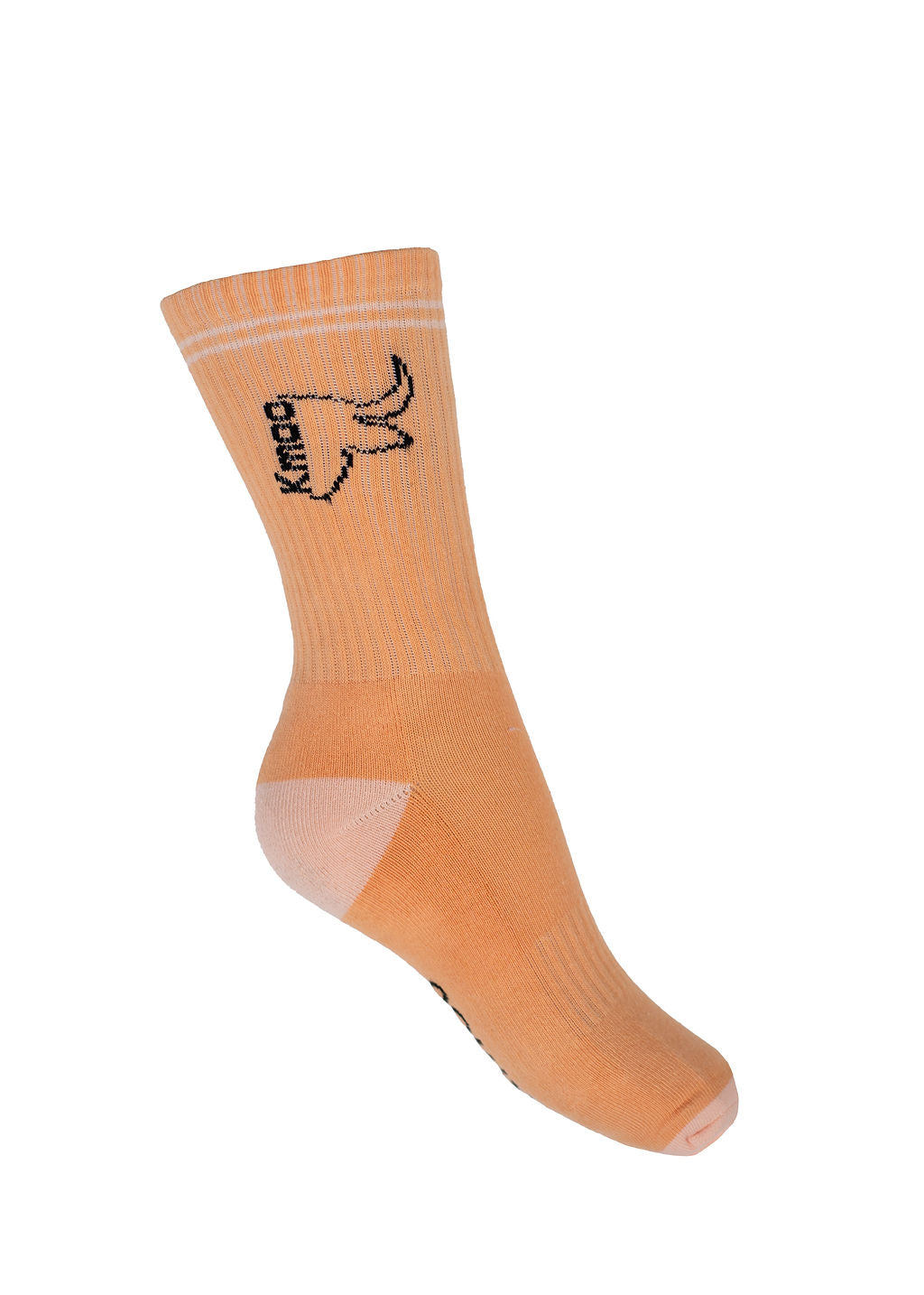 Peach Sports Socks | Ribbed Crew