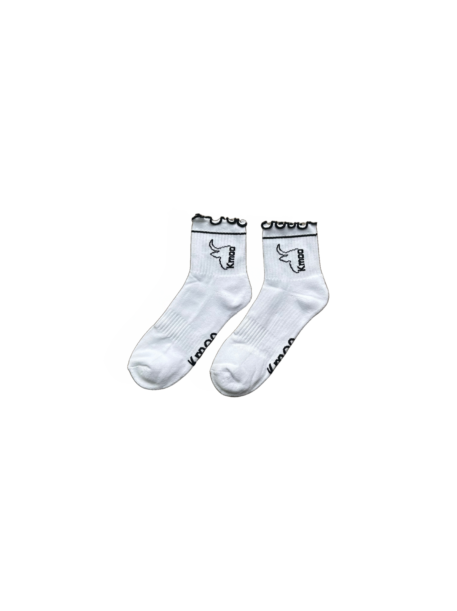 White Frill Sports Socks | Quarter