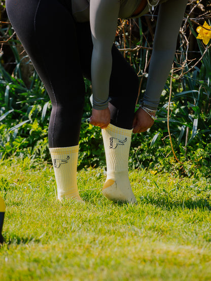 Lemon Sports Socks | Ribbed Crew