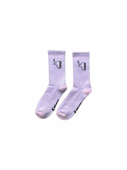 Purple Sports Socks | Ribbed Crew