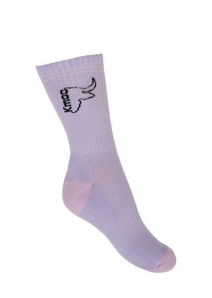 Purple Sports Socks | Ribbed Crew