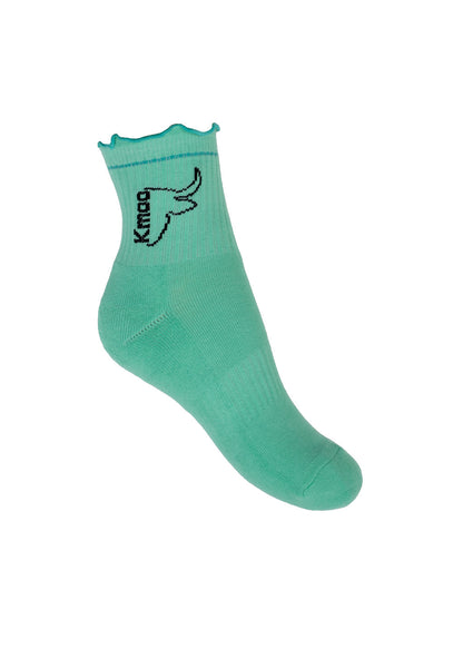 Green Frill Sports Socks | Quarter