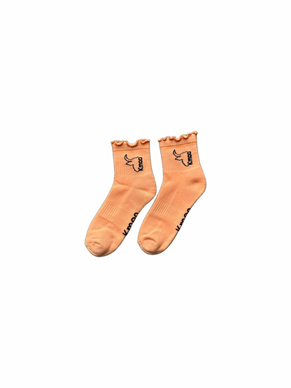 Orange Frill Sports Socks | Quarter