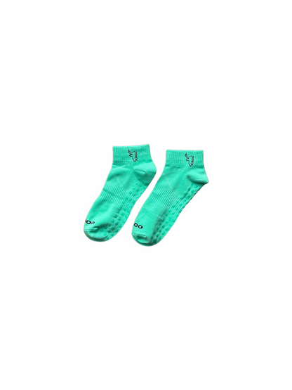Green Yoga Socks | Non-Slip Trainer